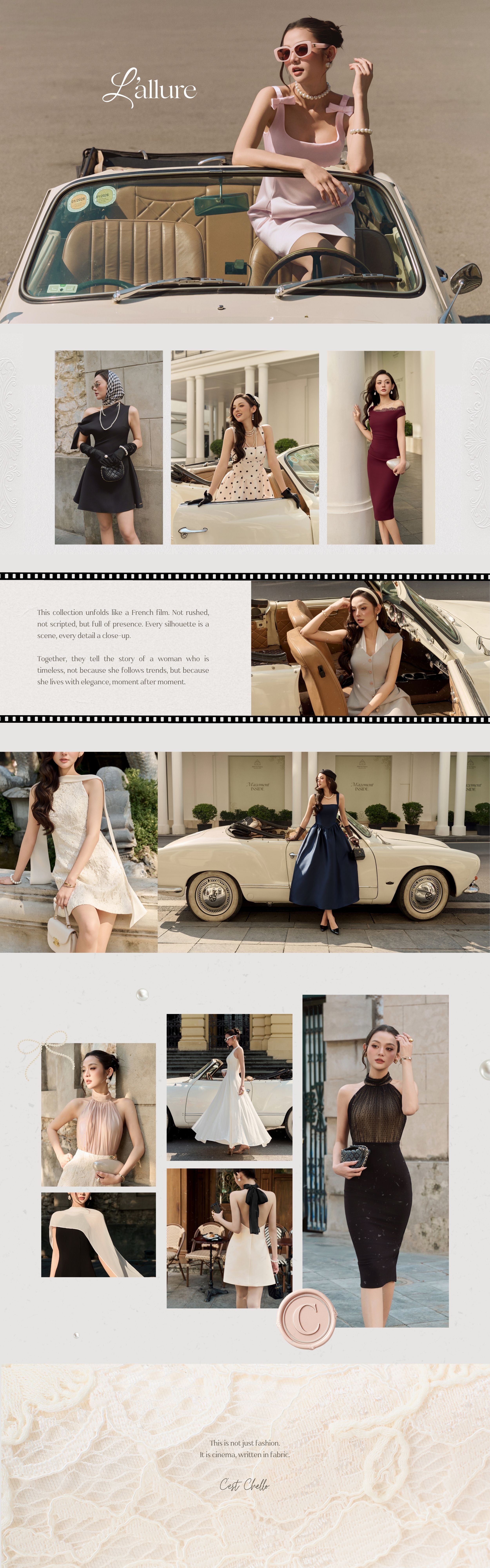 L'allure. Unhurried, intimate and full of presence. Silhouettes in motion, moments held just long enough to feel. 