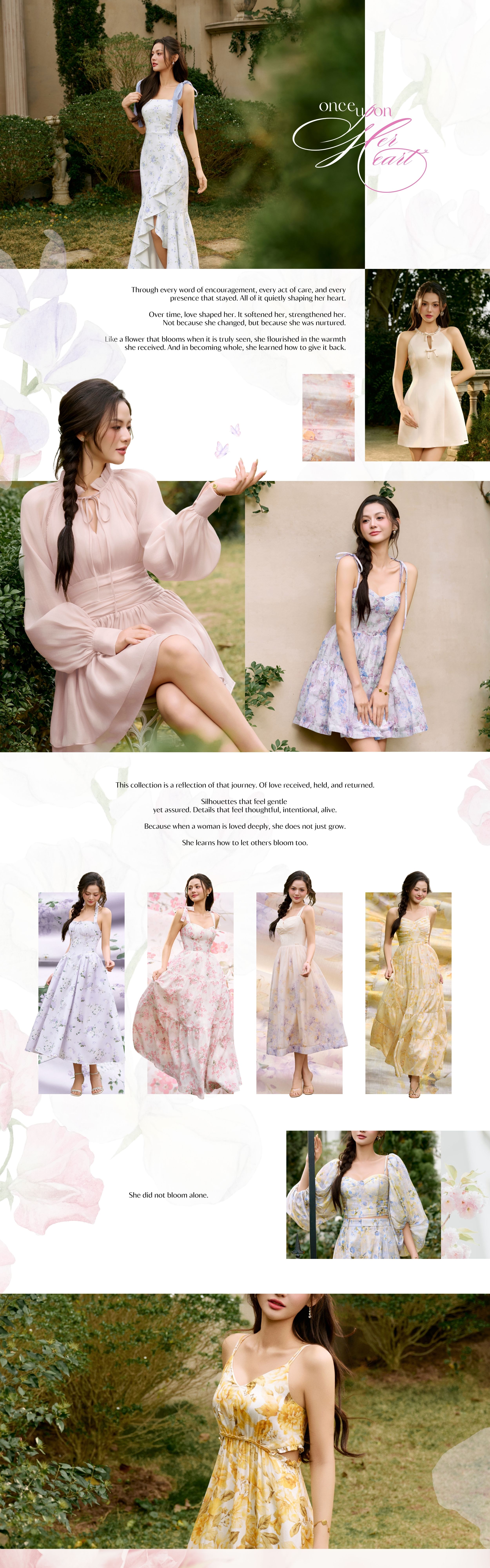 Once Upon Her Heart is now live. Romantic silhouettes shaped by love and made to bloom with her.