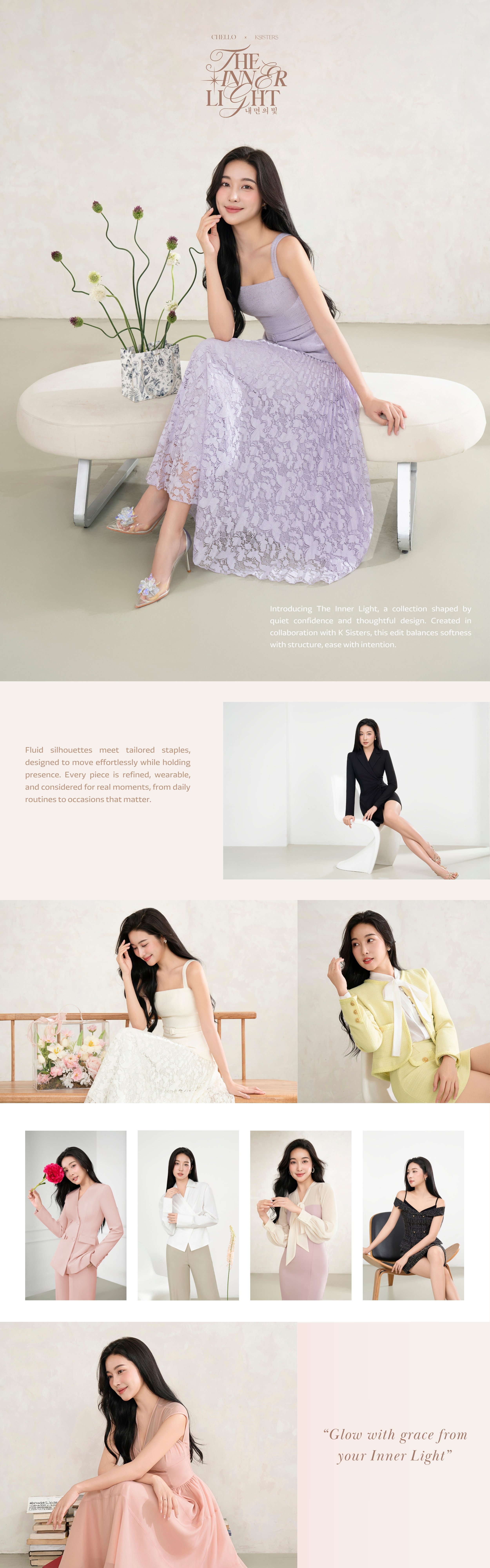 Created in collaboration with K Sisters, this edit balances softness with structure, ease with intention.