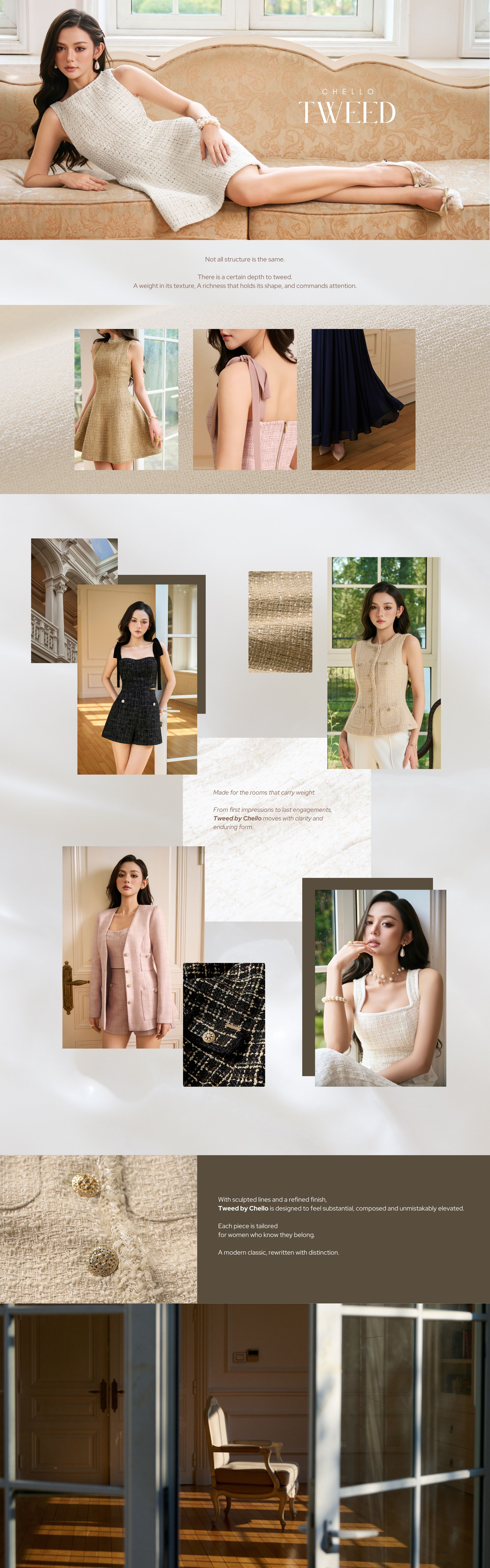 Tweed by Chello is designed to feel substantial, composed and unmistakably elevated.