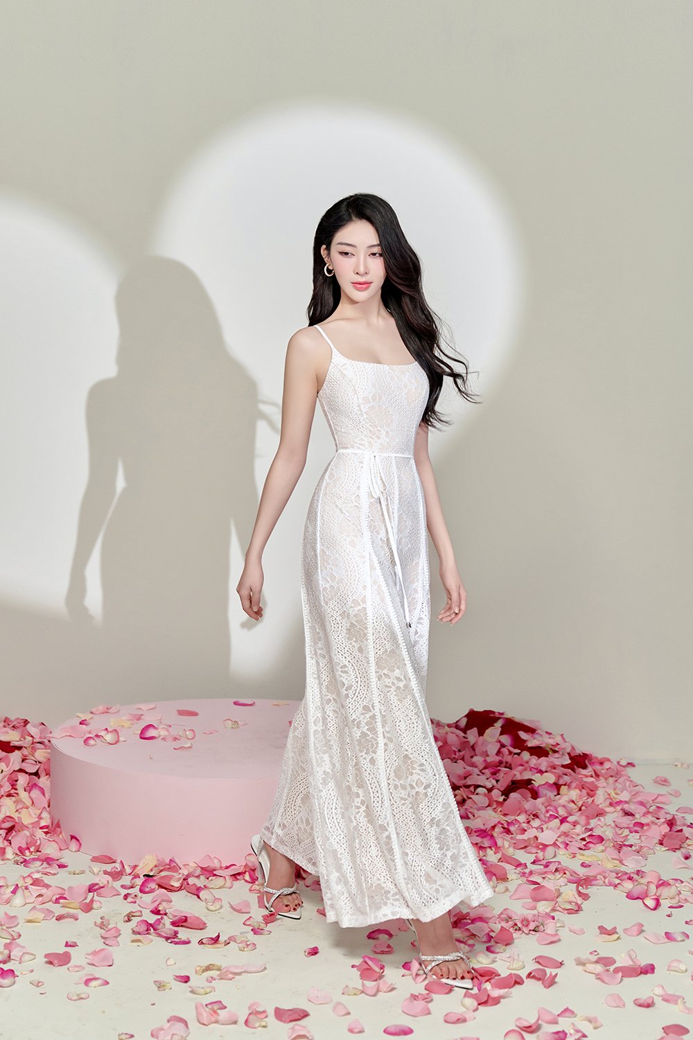 Hart Wide-Legged Lace Jumpsuit In Iconic White