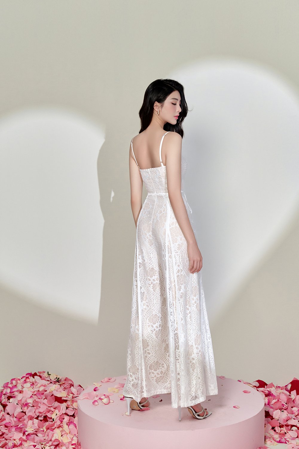 Hart Wide-Legged Lace Jumpsuit In Iconic White