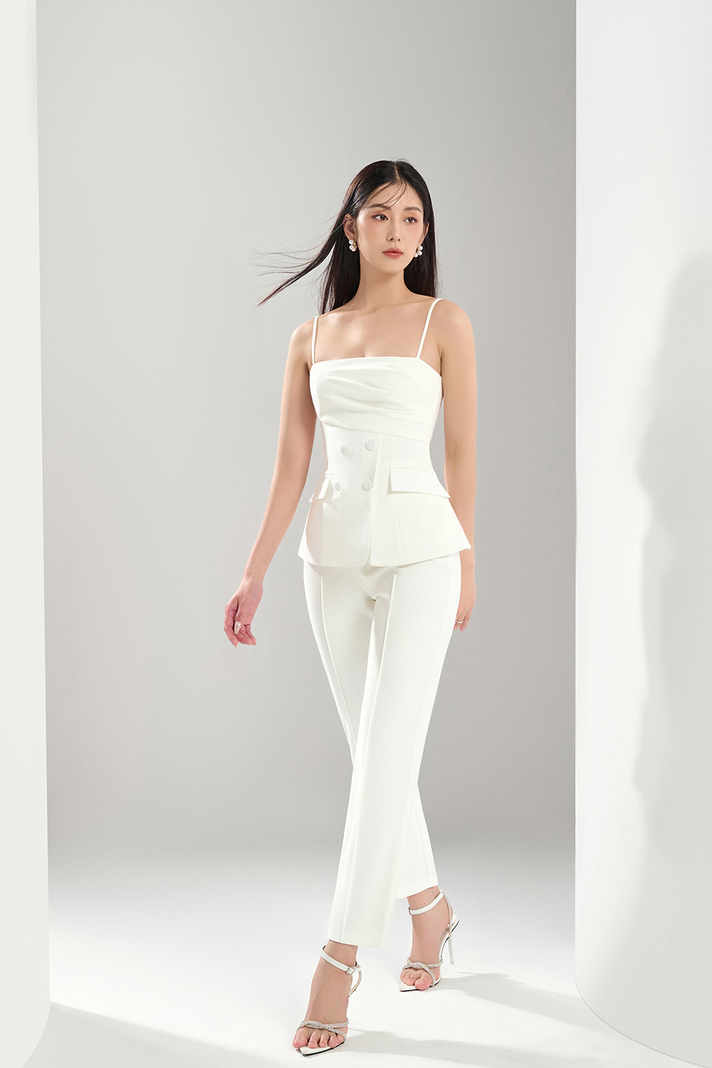Pure Jade Pintuck Pants