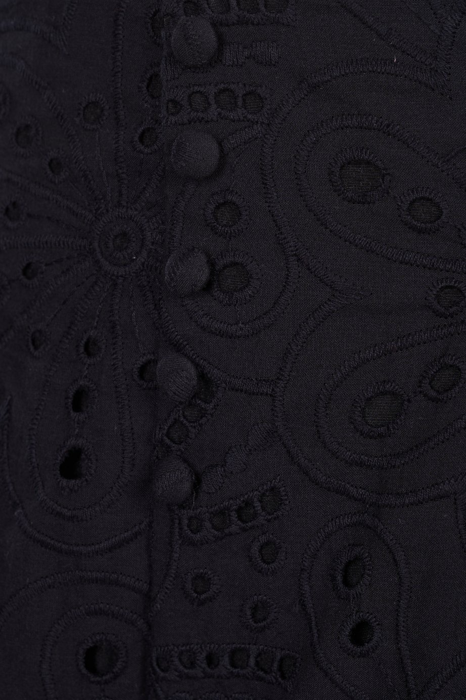 Naiara High Waist Broderie Anglaise Shorts in Classic Black