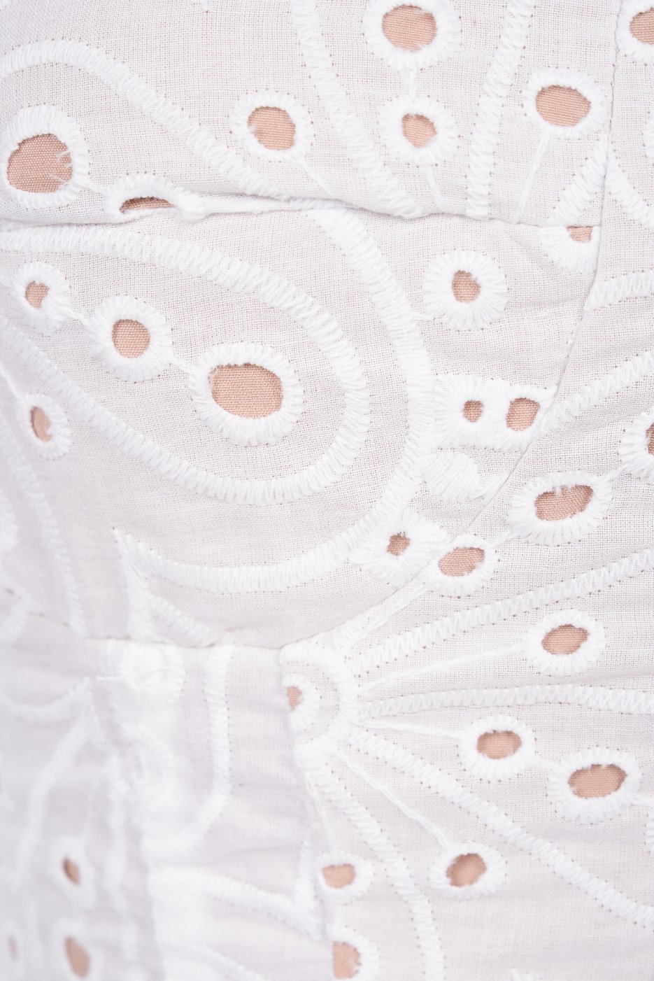 Naiara Padded Bustier Broderie Anglaise Top in Iconic White