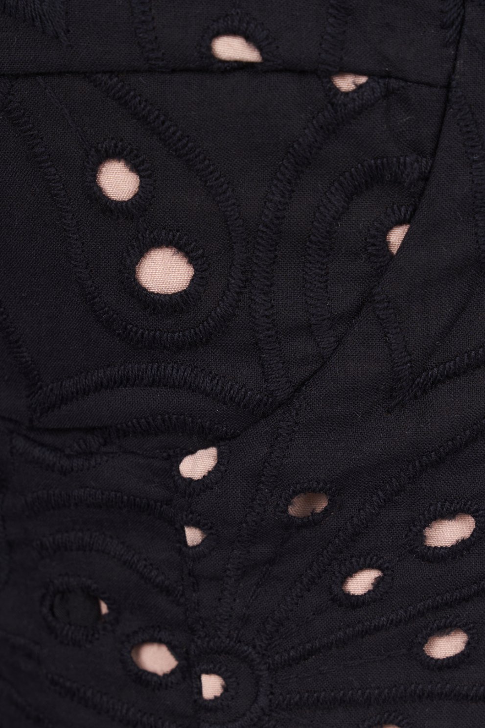 Naiara Padded Bustier Broderie Anglaise Top in Classic Black