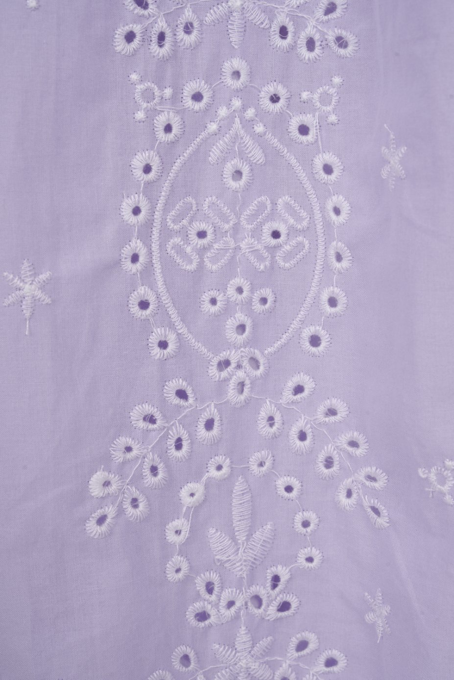 Camille Flutter Sleeves Embroidery Anglaise Dress in Romantic Lavender