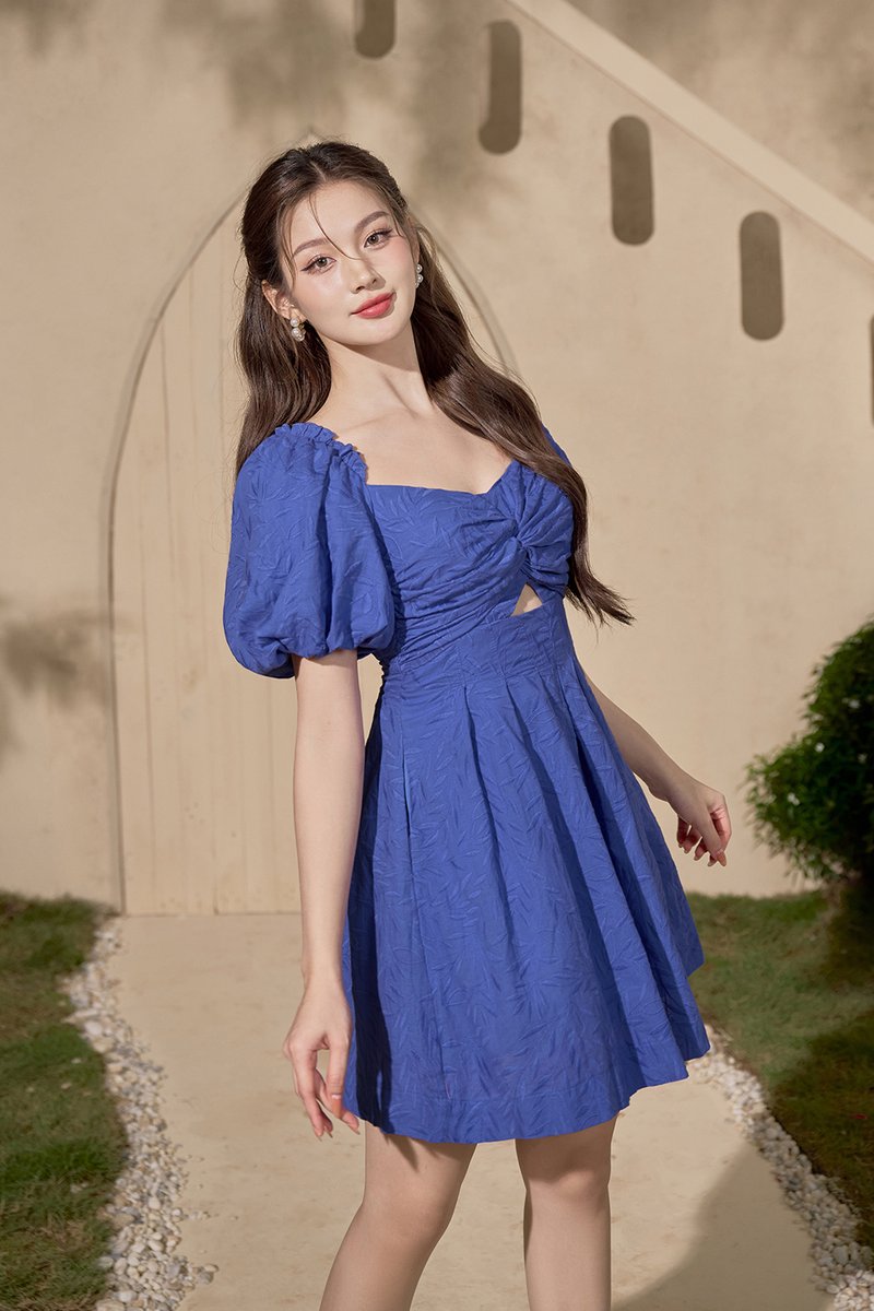 Sundance Puffy Sleeves A-Line Broderie Anglaise Mini Dress in