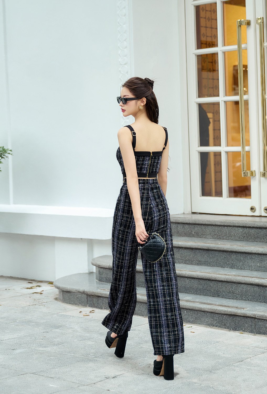 Brielle Tweed Pants in Classic Black