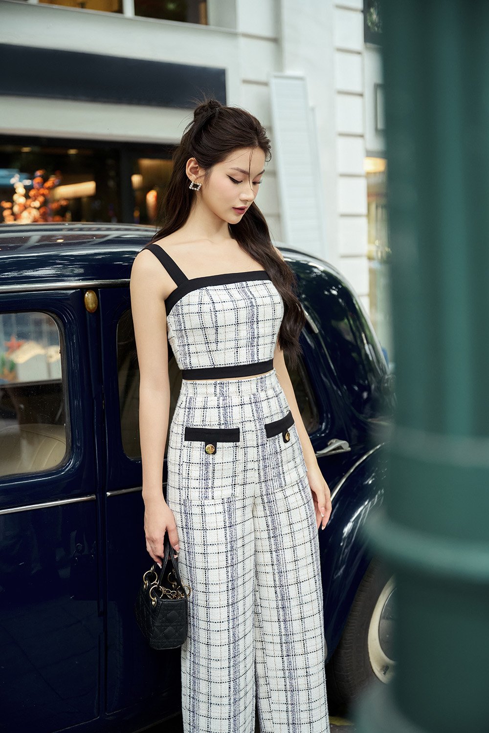 Brielle Tweed Pants in Ivory