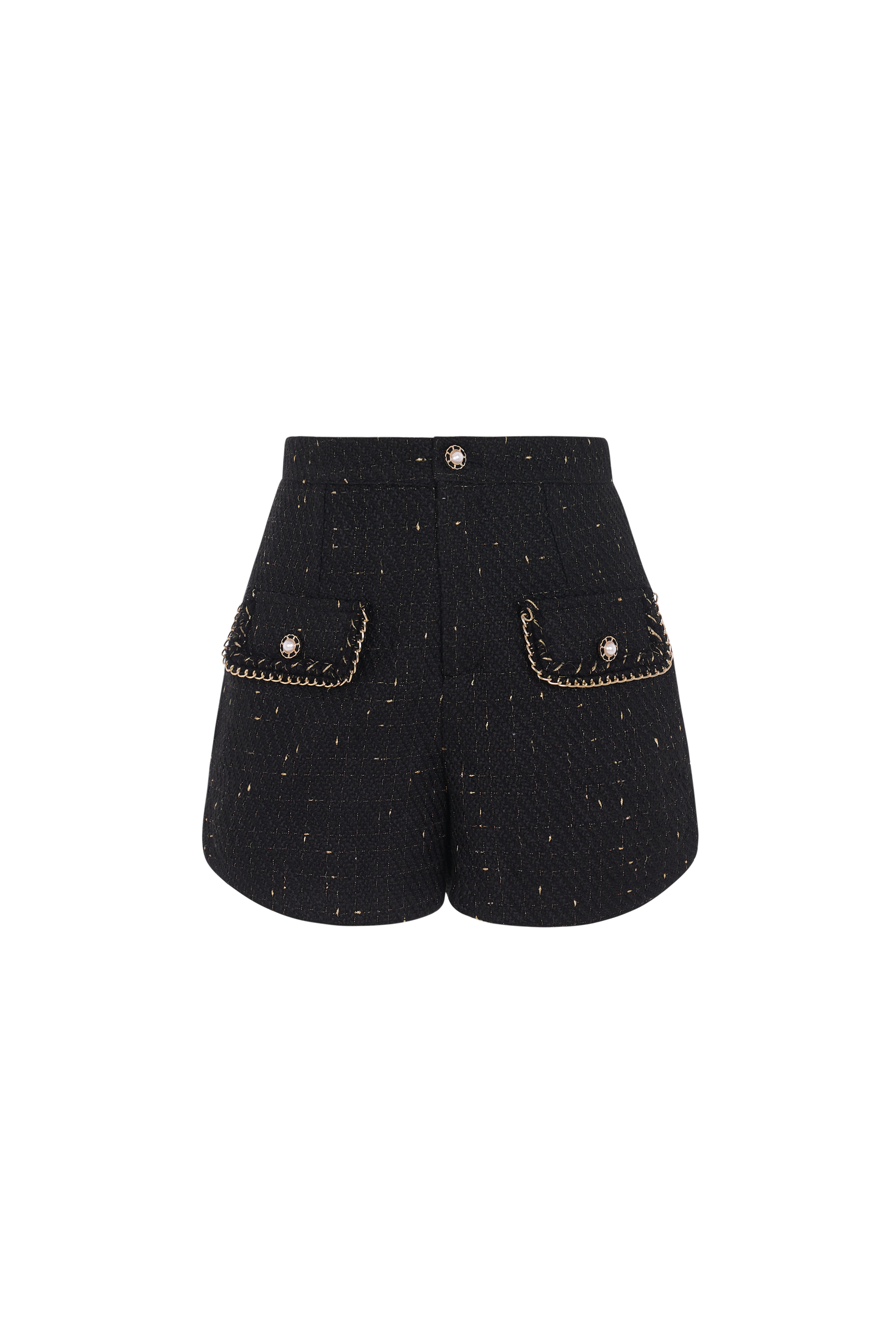 Mathilde Shorts - Tweed Ivory Gold