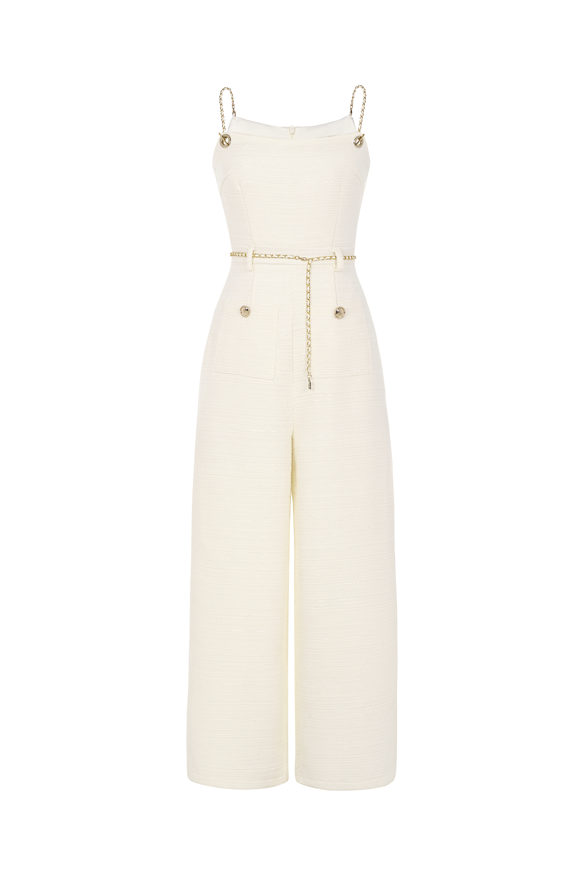 London Tweed Halter Jumpsuit