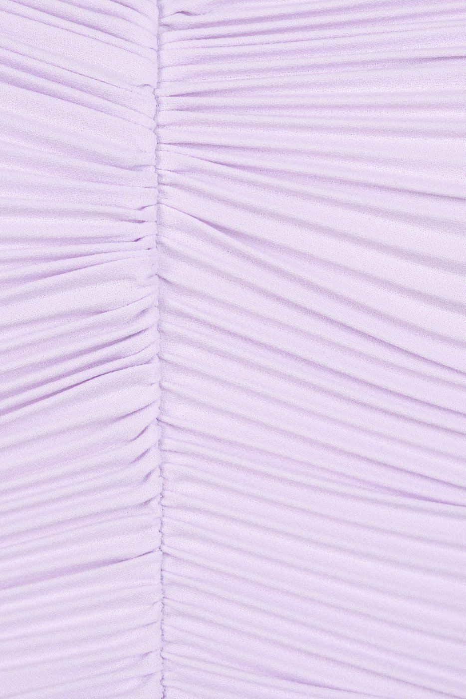 Callie Pleated Spaghetti Ribbon Straps Cropped Top in Lilac