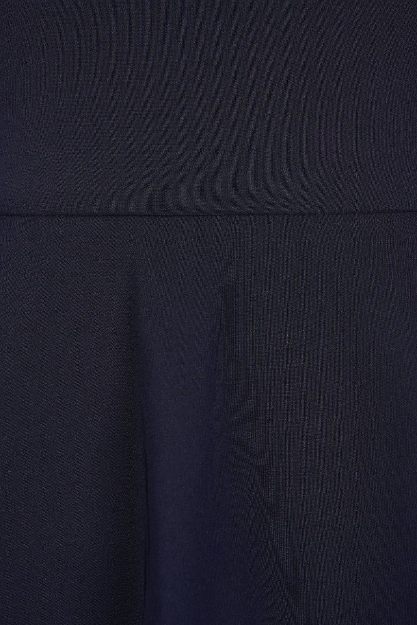 Lucille Off the Shoulder Pepum Pencil Dress in Navy Blue