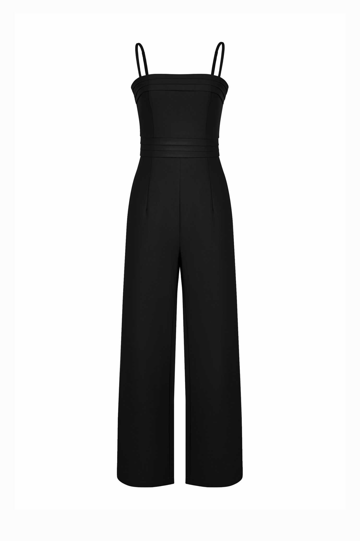 Mya Pleated Jumpsuit in Classic Black