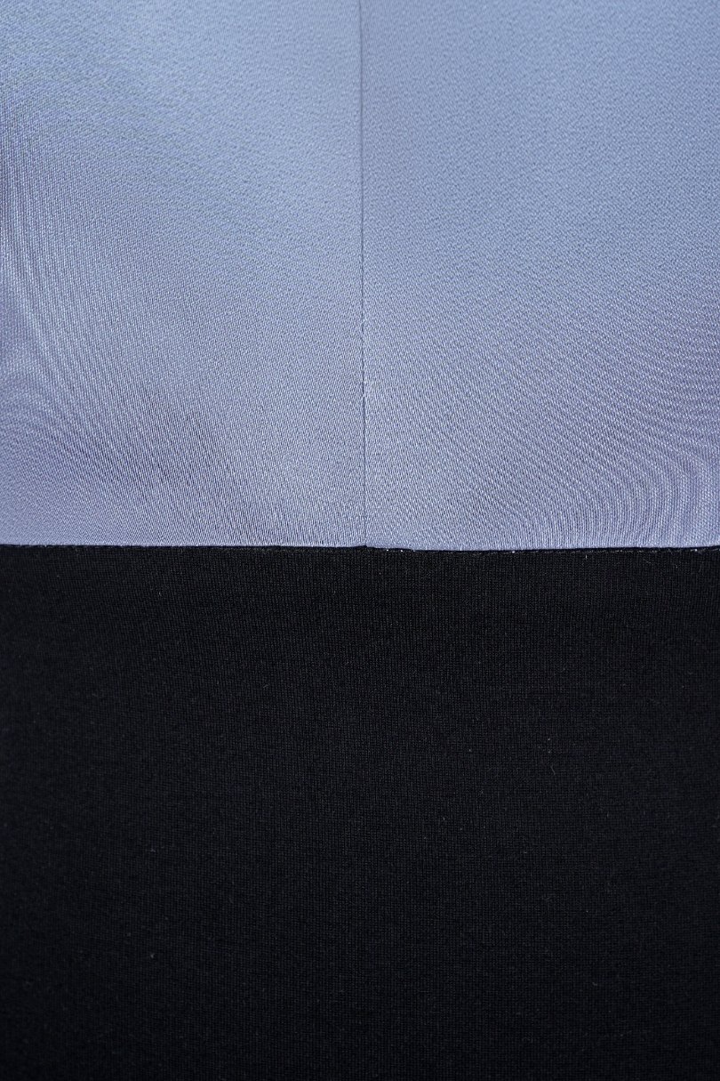 Veryn Detachable Ribbon Halter Neck Pencil Dress in Titanium Blue/Black