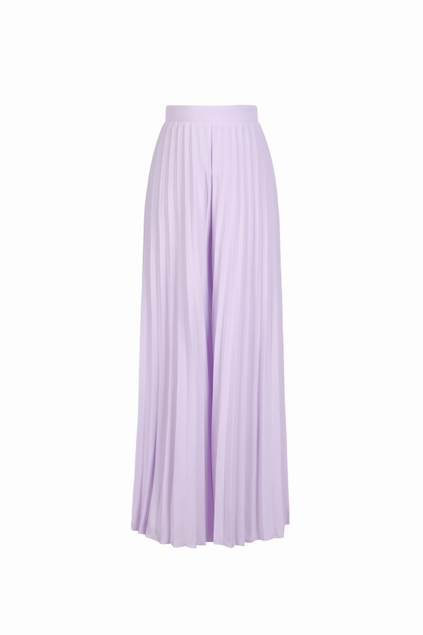 Callie Pleated High Waisted Pants in Lilac