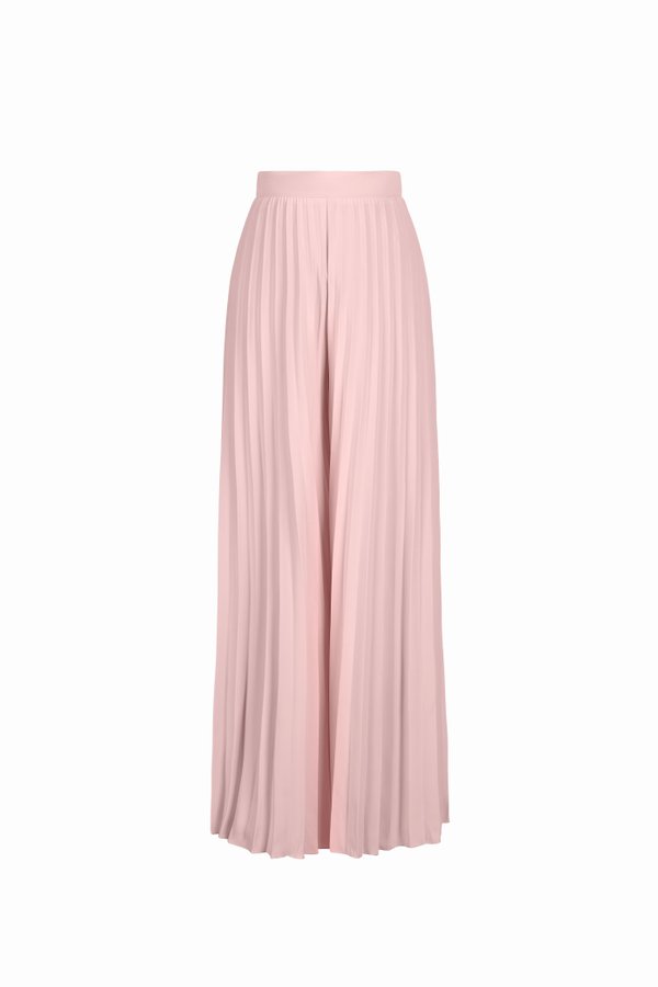 Callie Pleated High Waisted Pants in Teacup Rose