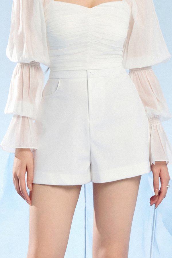 Adalynn Tailored Shorts in Iconic White