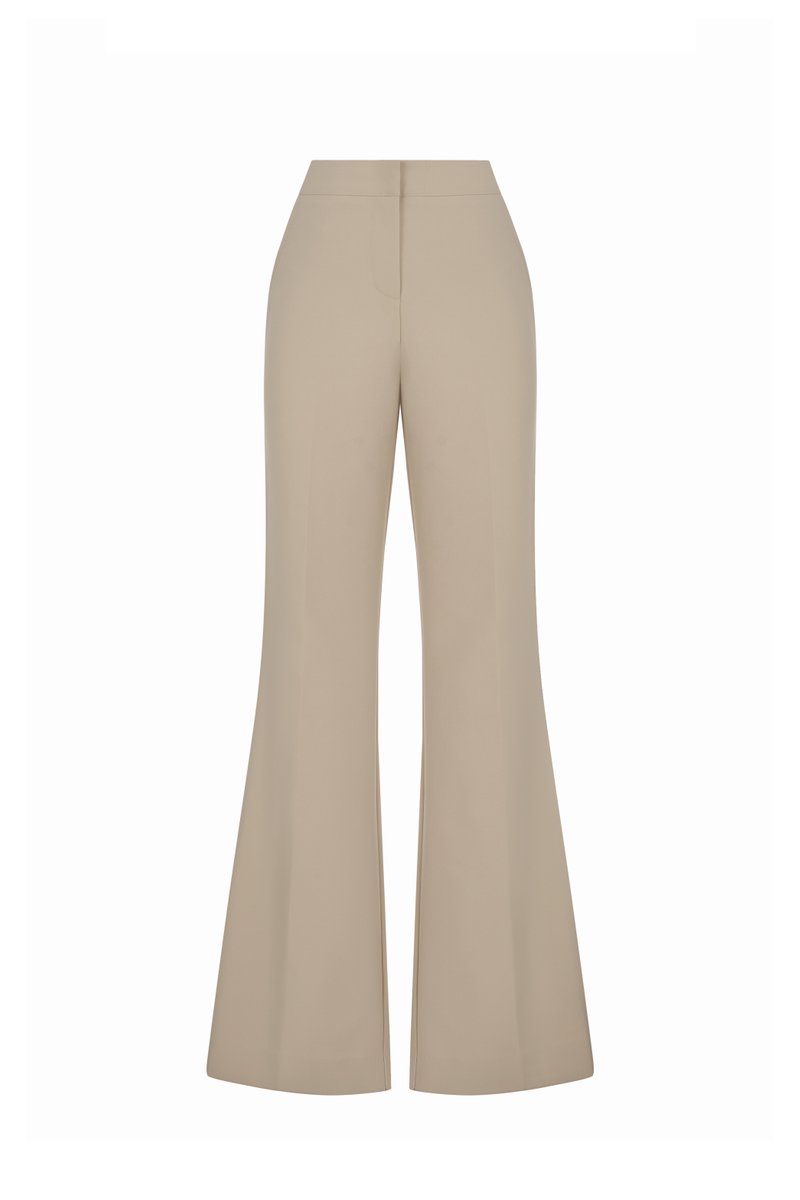 Evie Bootcut Pants in Beige | Chello