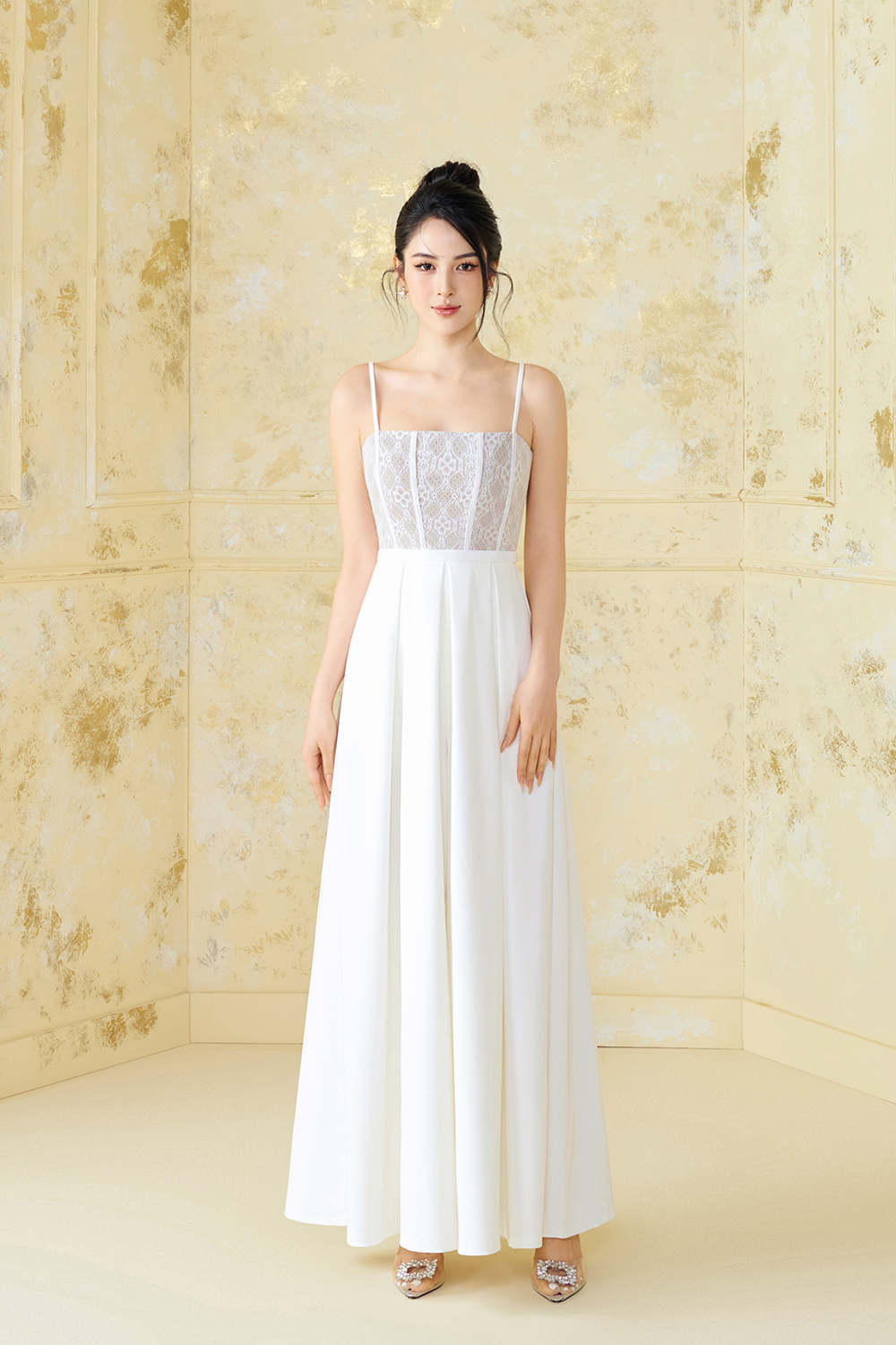 Louella lace bodice jumpsuit sales