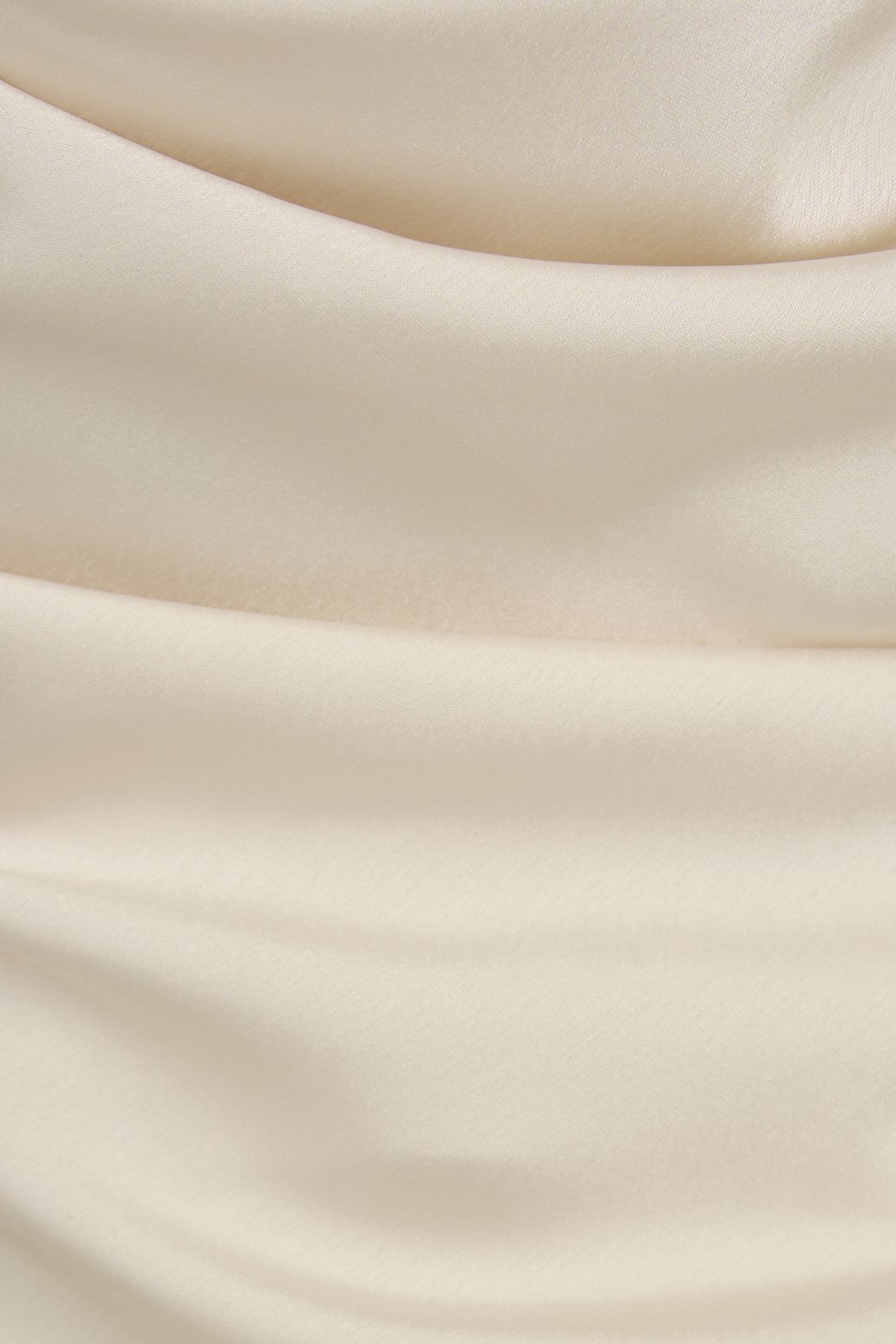 Desiree Asymmetrical Cowl Neck Strappy Ribbon Top in Creamy Ivory