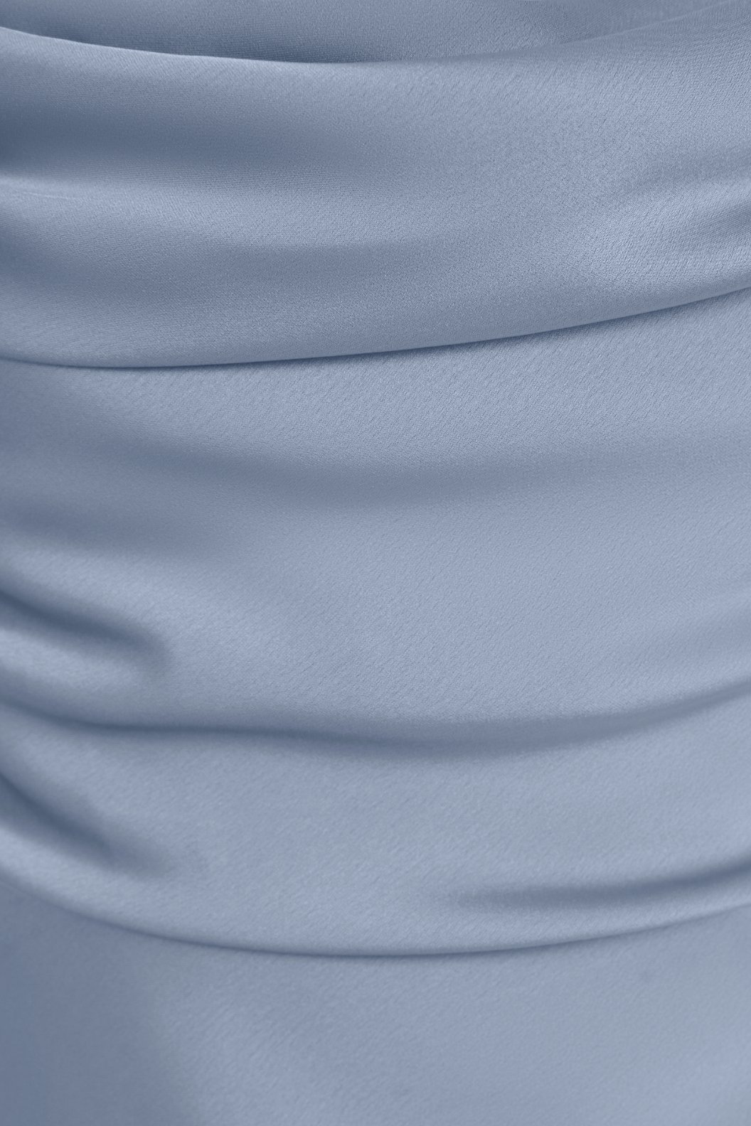 Desiree Asymmetrical Cowl Neck Strappy Ribbon Top in Titanium Blue