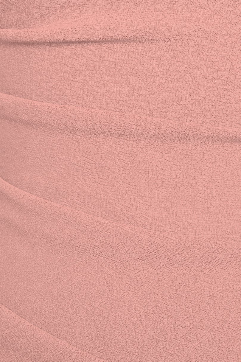 Kiara Padded Crossover Ruched Dress in Dusty Rose