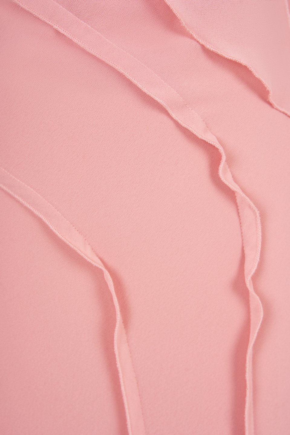 Liora Padded Asymmetrical Frill Maxi Dress in Candlelight Peach