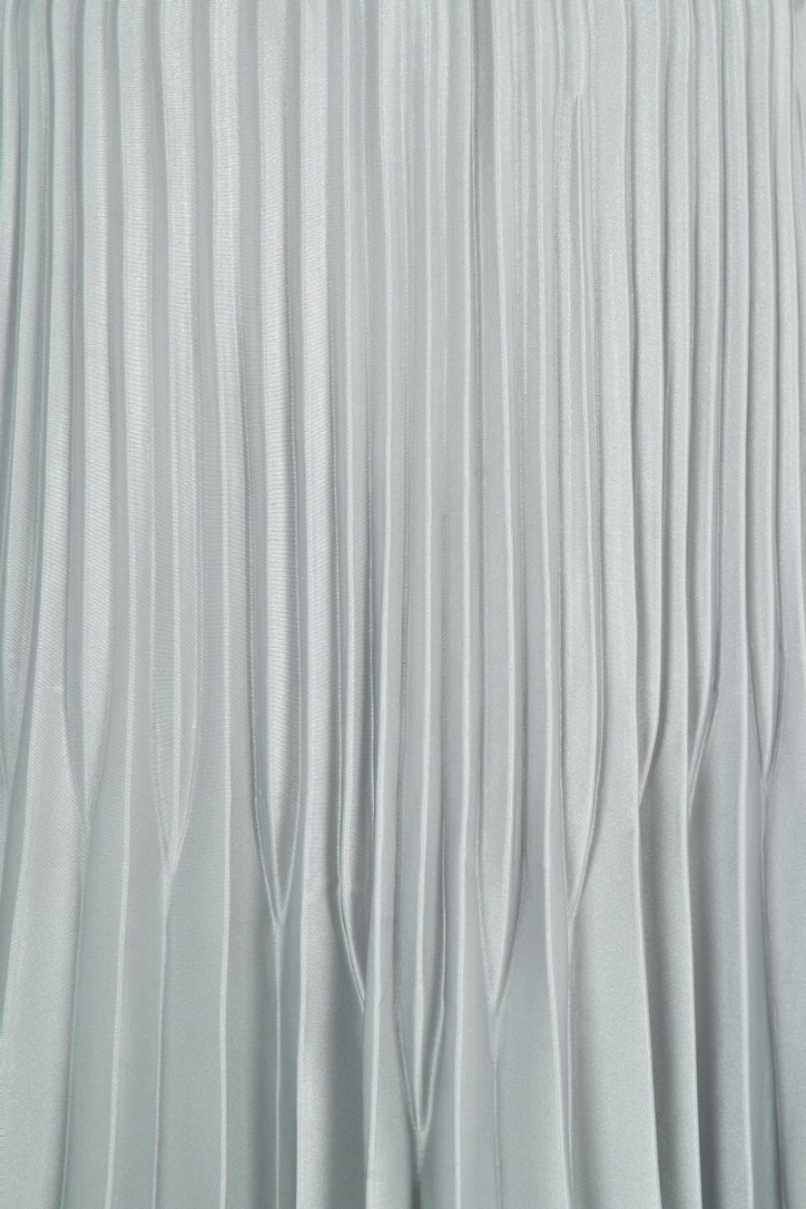 Seraphine Pleated Midi Skirt in Light Silver