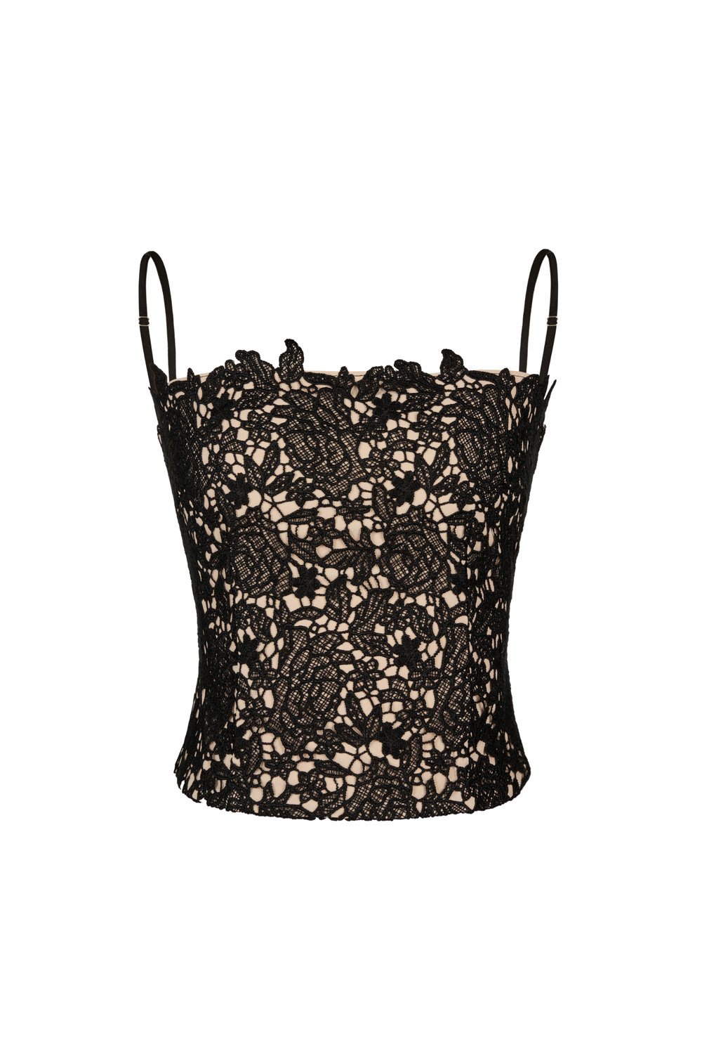Adley Rose Crochet Top in Classic Black