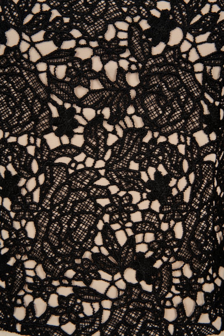 Adley Rose Crochet Top in Classic Black