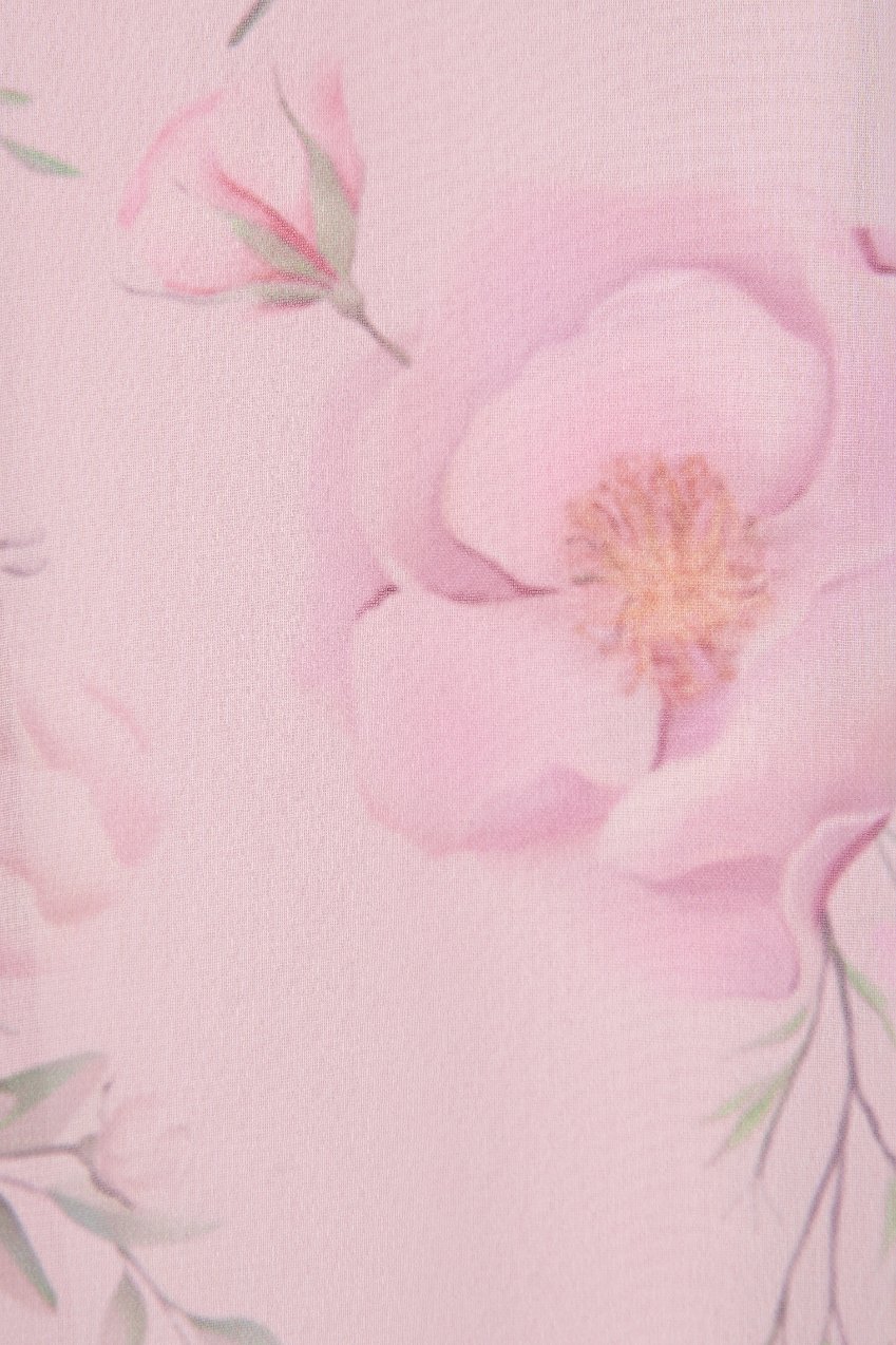 Aiko Cut-Out Floral Mini Dress in Blush Rose Painted Florals