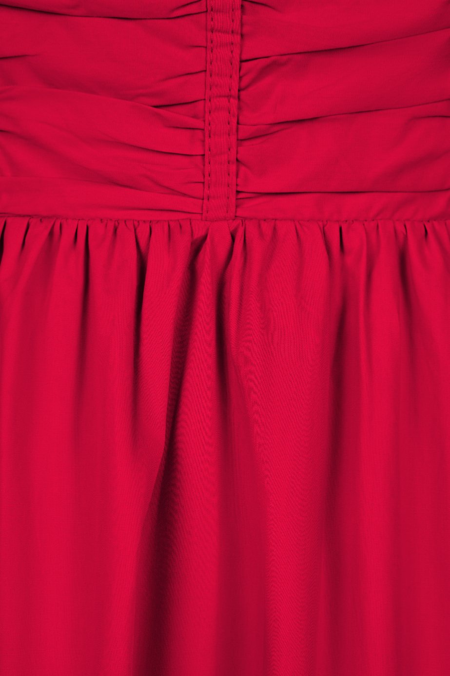 Daphne Ruched Puff Mini Dress in Red