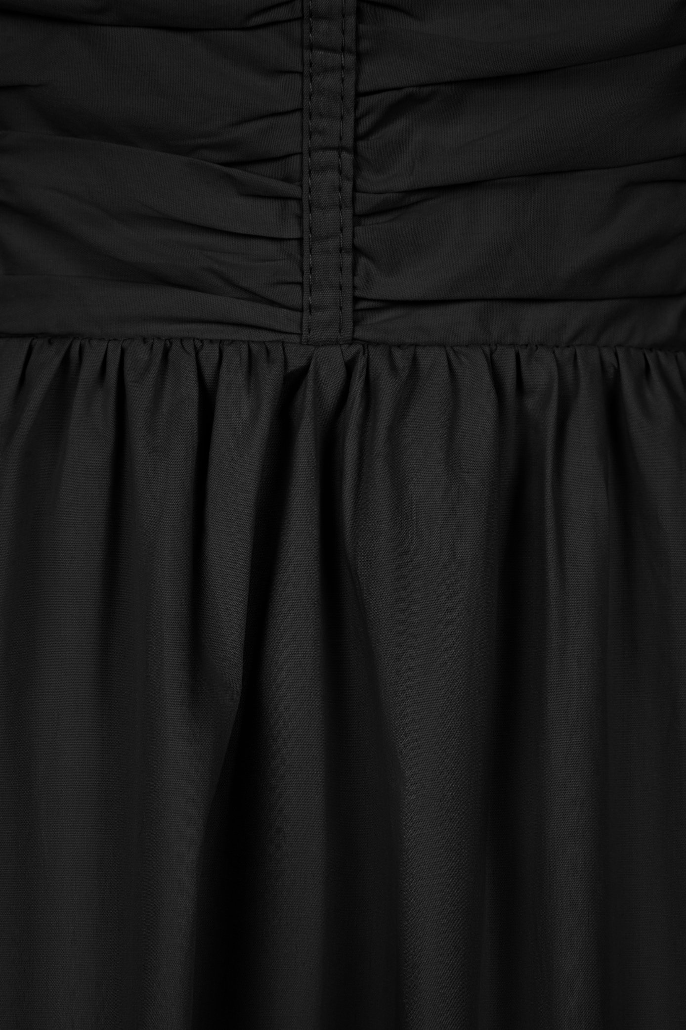 Daphne Ruched Puff Mini Dress in Classic Black