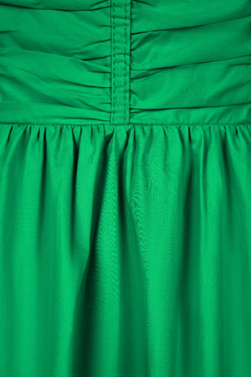 Daphne Ruched Puff Mini Dress in Kelly Green
