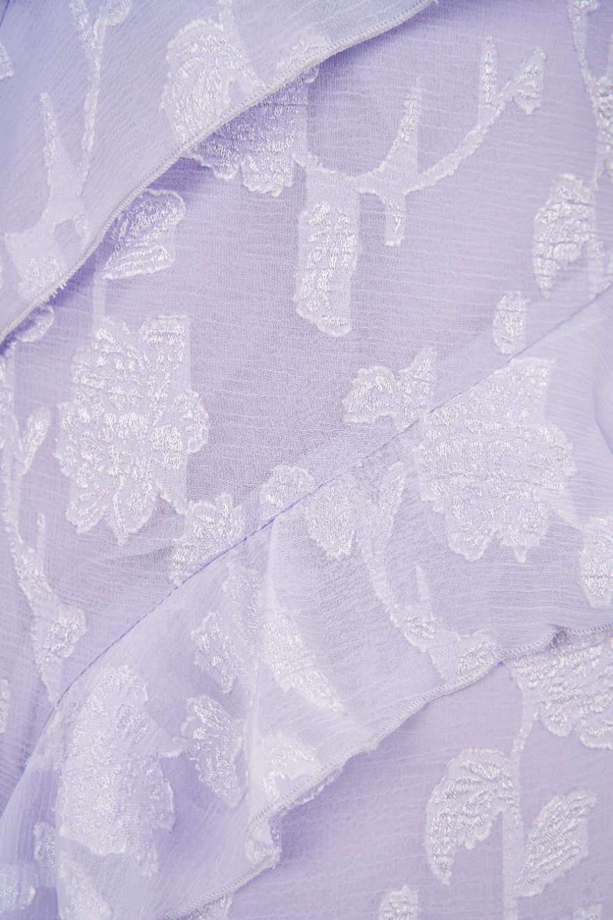 Dovie Frill Slip Midi Dress in Pastel Purple