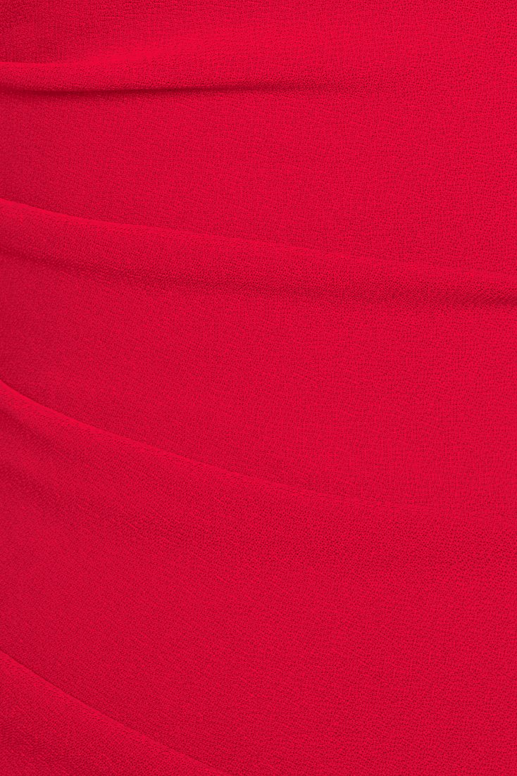 Janelle Crossover Halter Dress in True Red