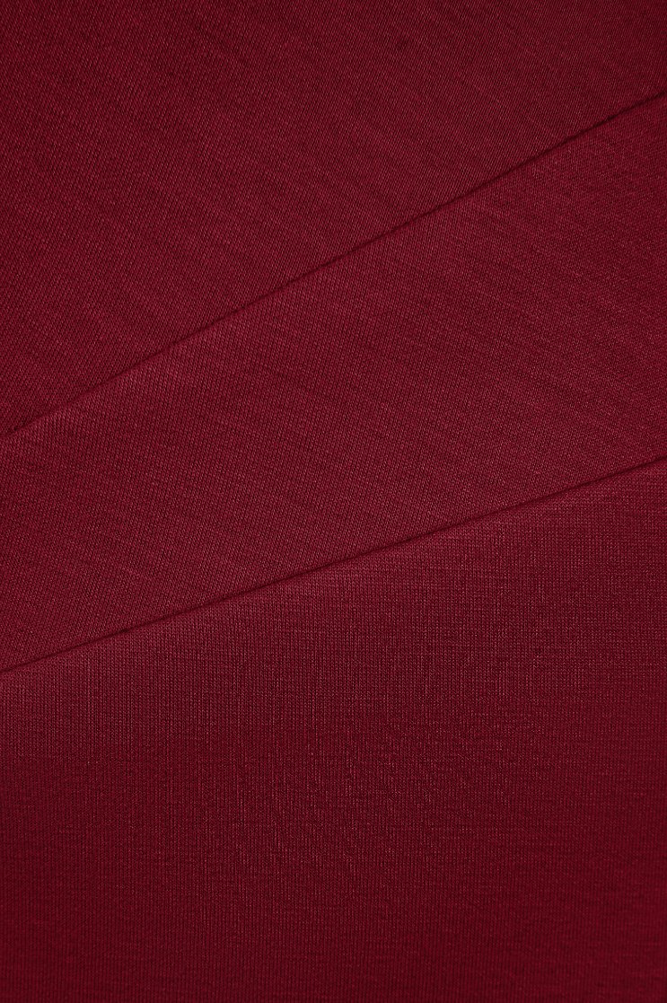 Leona Asymmetric Origami Midi Skirt in Wine Red