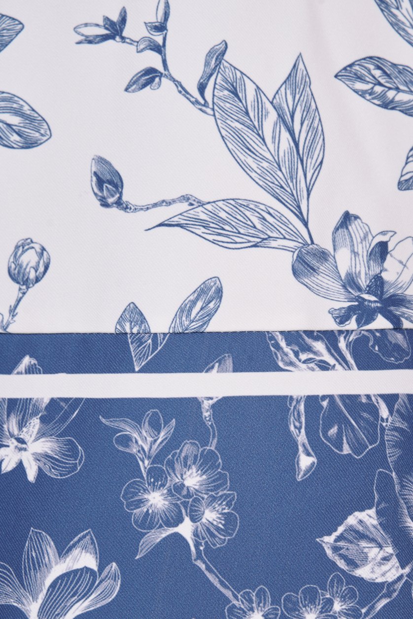 Quinn Midi Skirt in Toile De Jouy Cornflower Blue