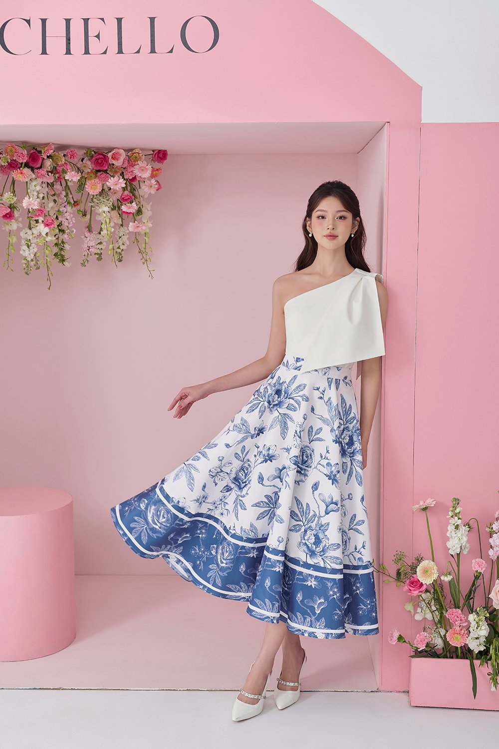 Enid Toga Top and Quinn Midi Skirt Set