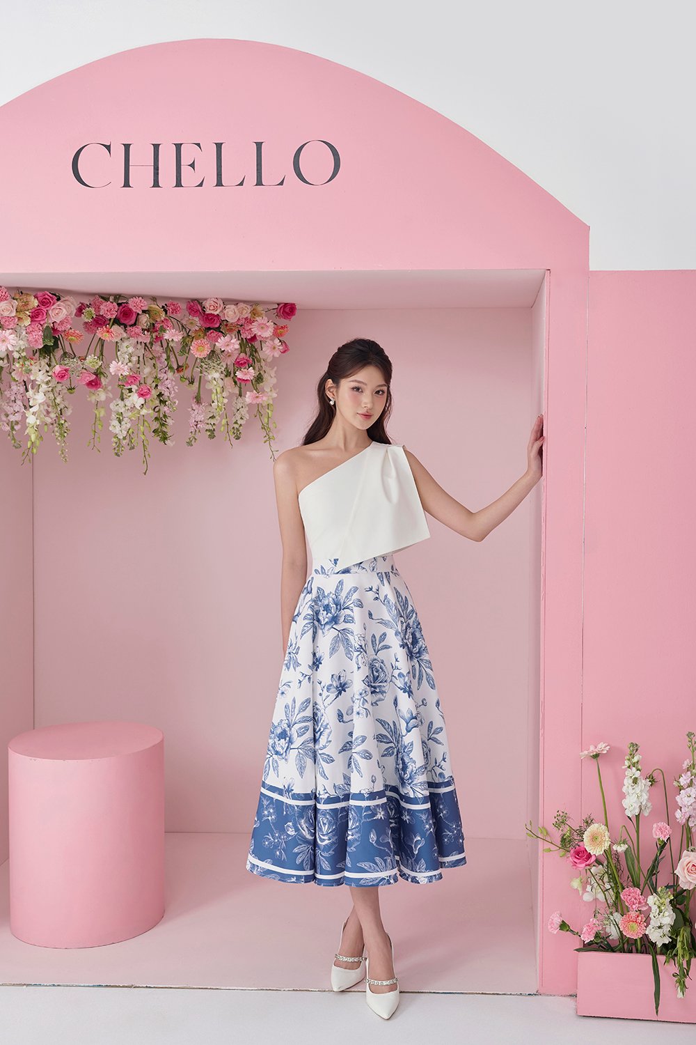 Enid Toga Top and Quinn Midi Skirt Set