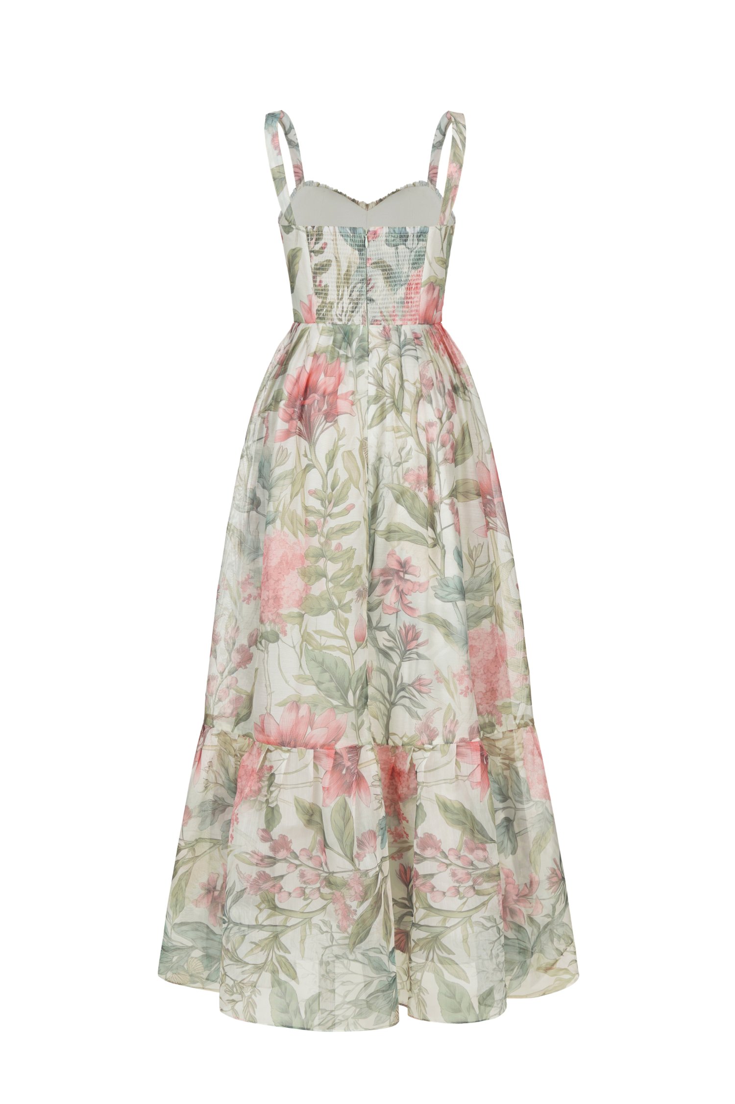 Teodora Corset Printed Maxi Dress in L'eden Floral