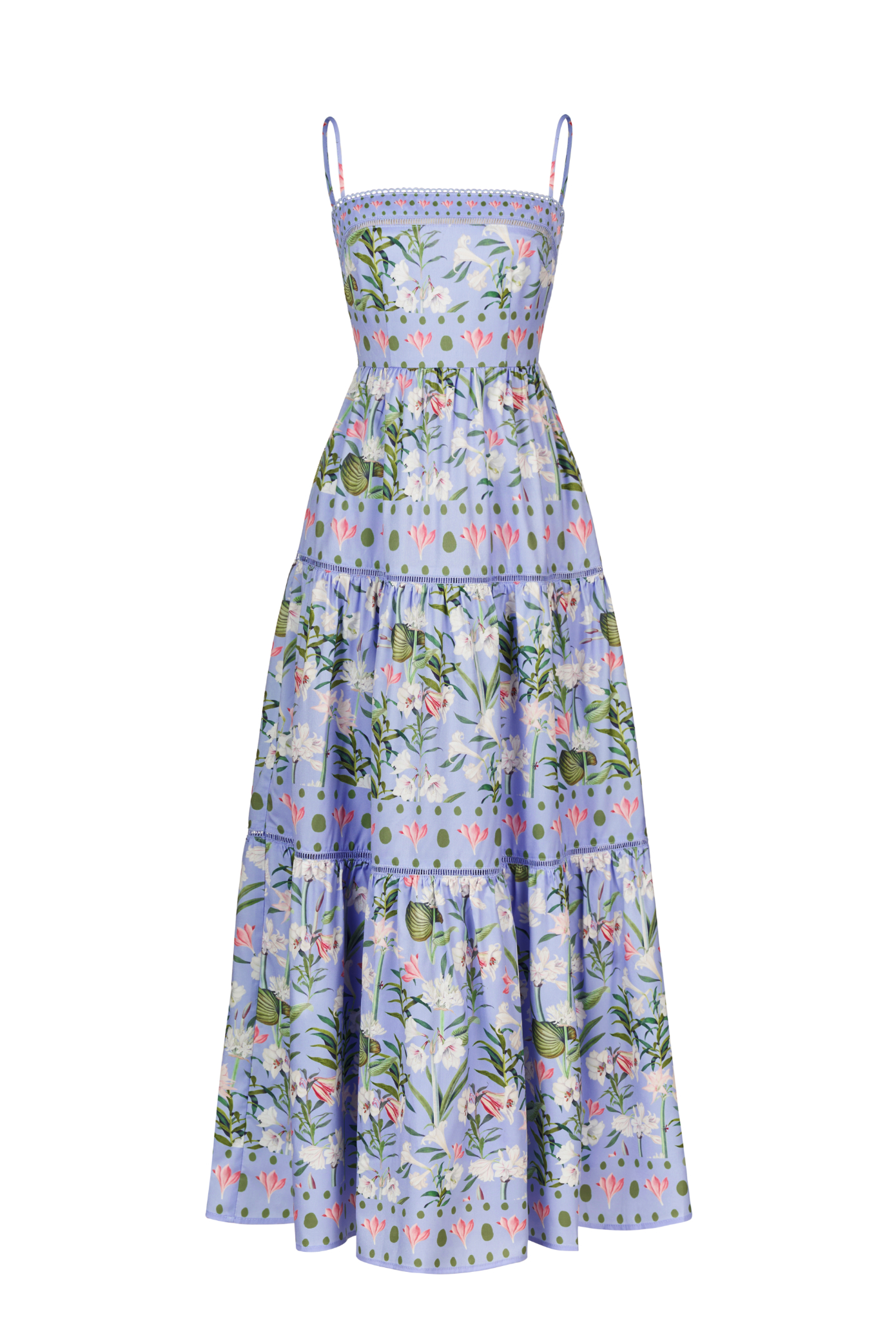 Caelyn Blue Tiered Maxi Dress