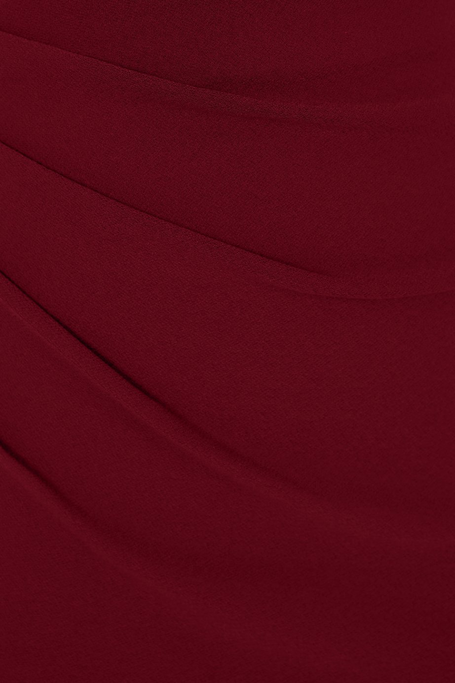 Arianna Side Ruches Wrap Pencil Skirt in Wine Red