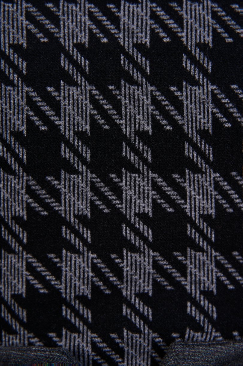 Everette Houndstooth Pencil Dress In Dark Grey