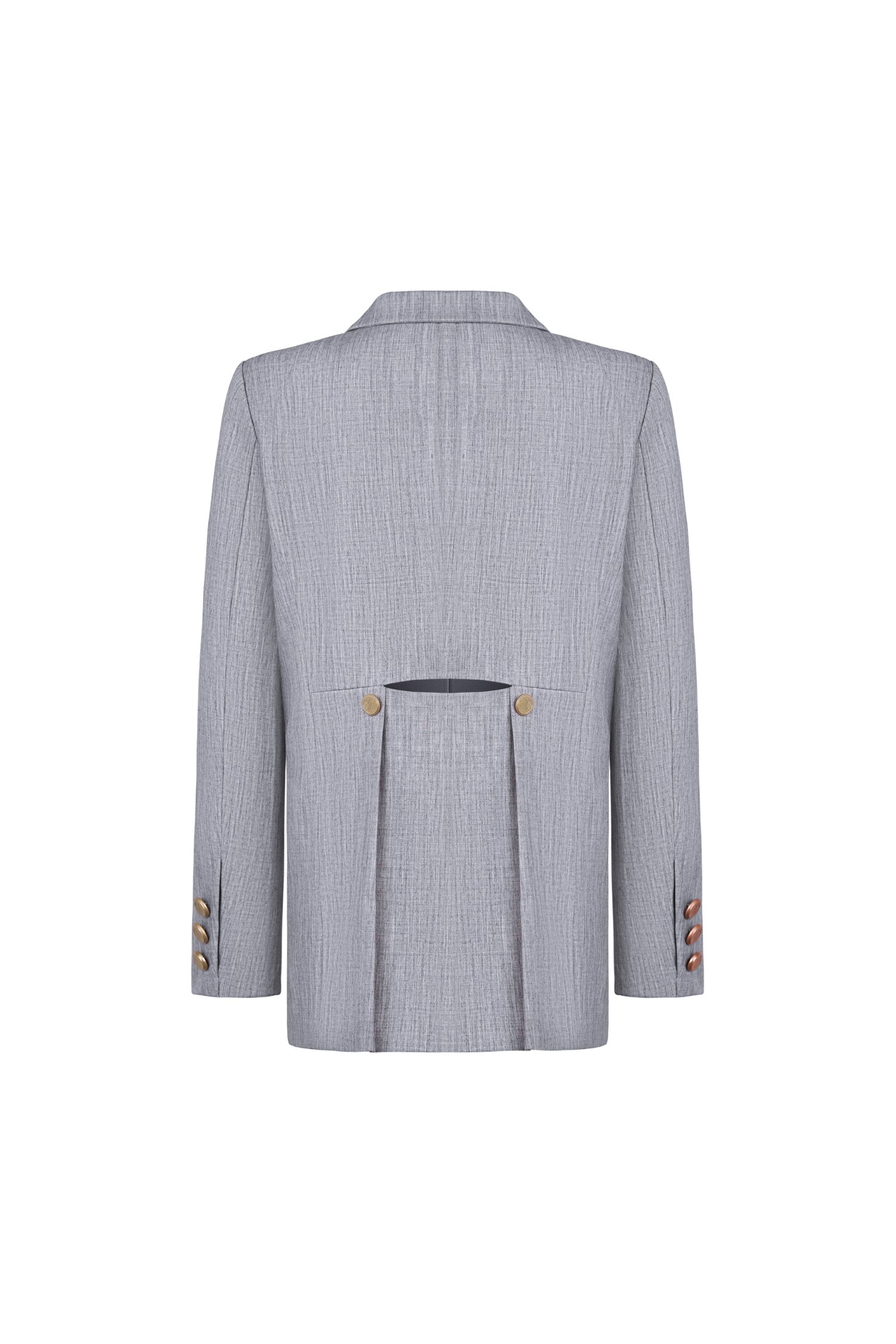 Harper Oversized Tailored Blazer In French Grey