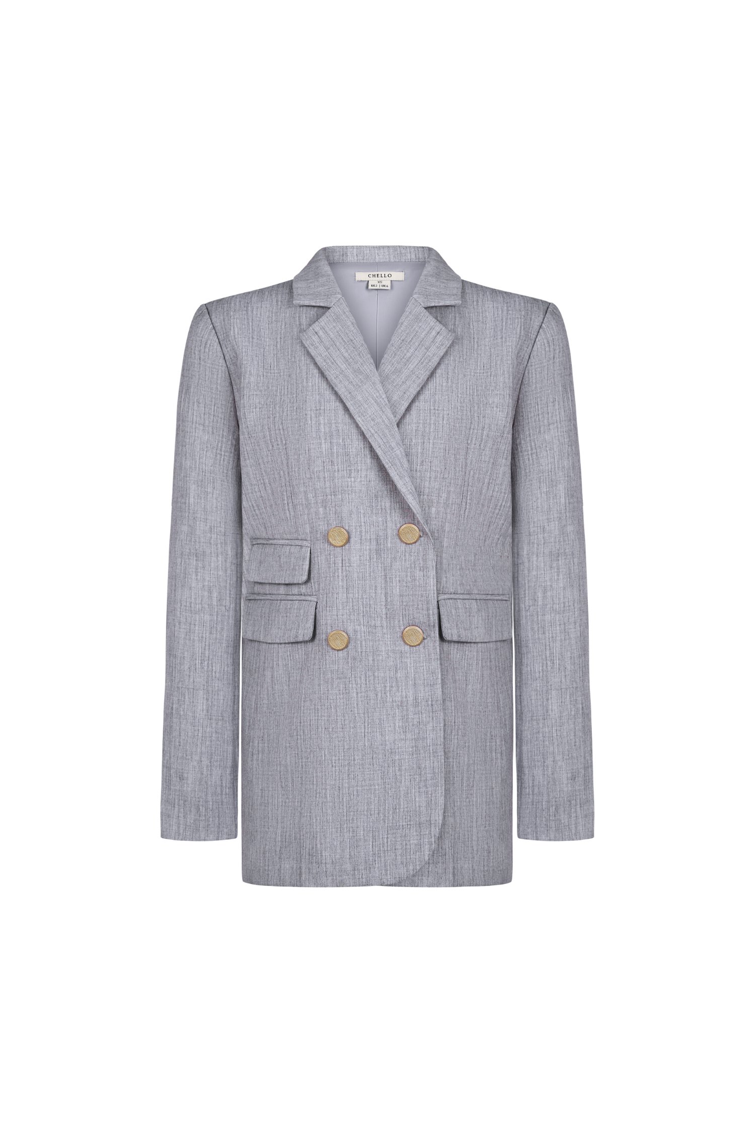 Harper Oversized Tailored Blazer In French Grey