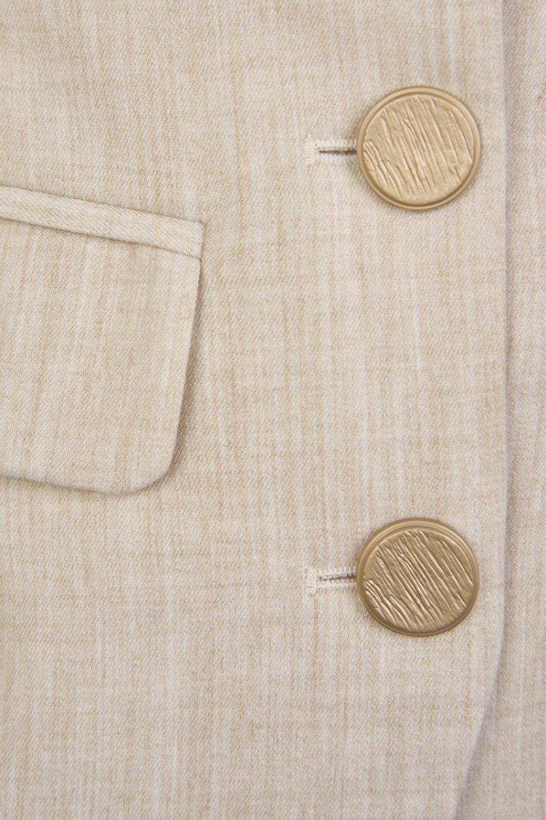 Harper Tailored Vest Top In French Cream