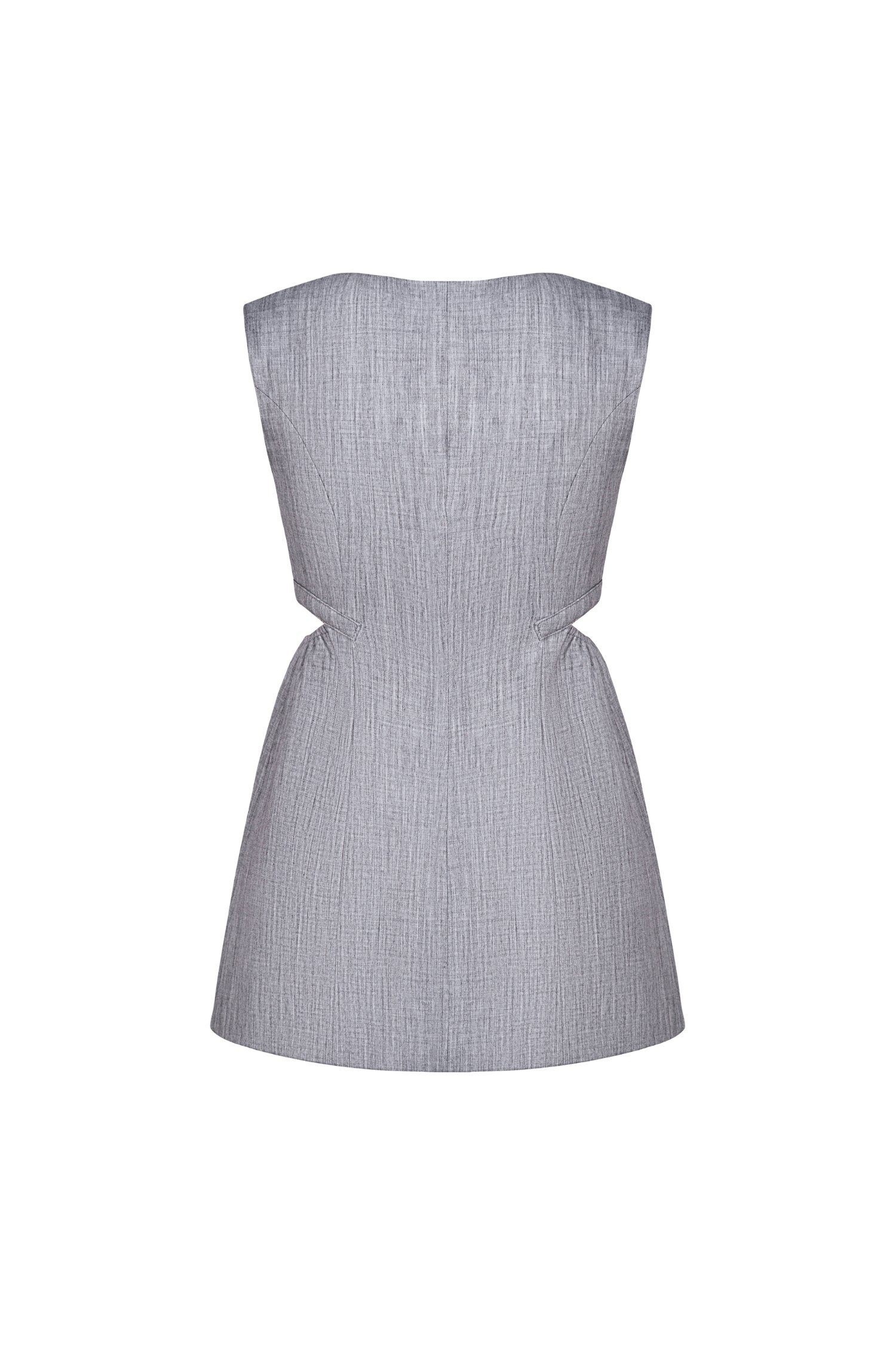 Harper Tailored Vest Top In French Grey